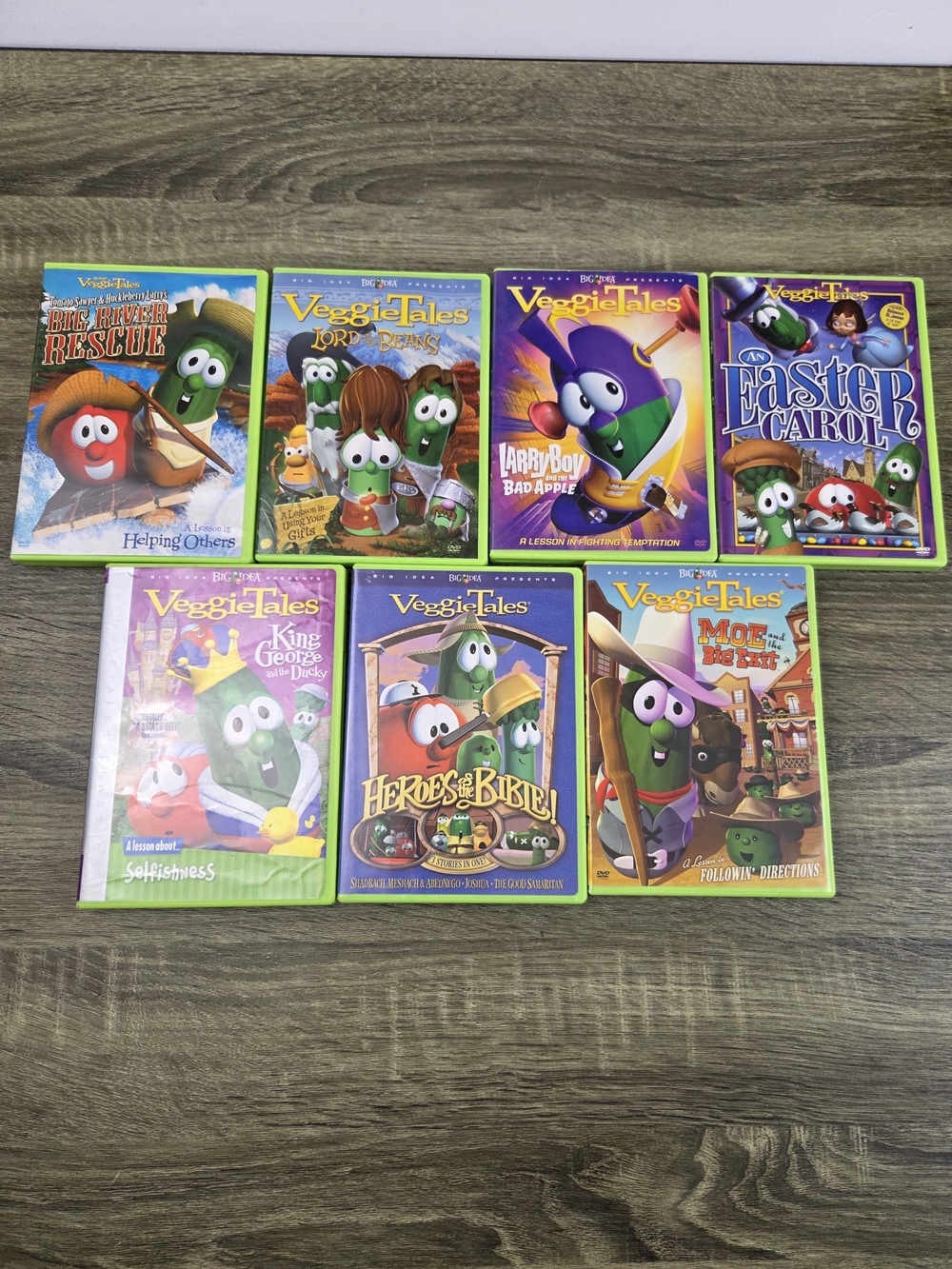 VeggieTales DVD Lot of 7 Kids Christian Values Animated Cartoon Movies